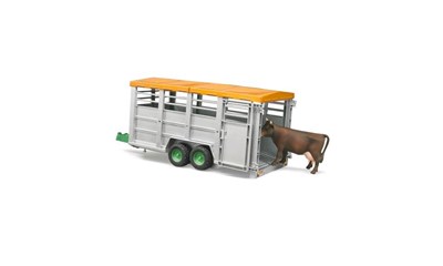 Viehtransportanhänger mit 1 Kuh