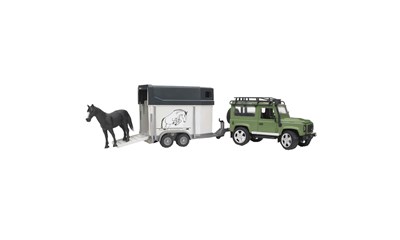 Defender mit Pferdeanhänger inkl. 1 Pferd