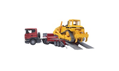 R-Serie mit Tieflader und CAT Bulldozer
