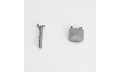 Stützfuss + Deckel silber für Rückeanhänger