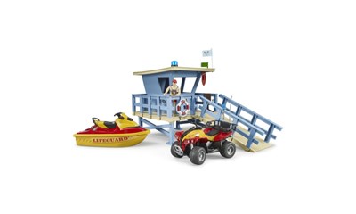 Rettungsschwimmer-Station mit Quad und Jet-Ski