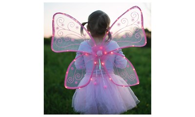 Flügel mit Licht pink
