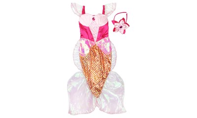 Meerjungfrau 5-6 Jahre 2-teilig, Kleid m. Haarreif, aus Satin, Organza, Tüll
