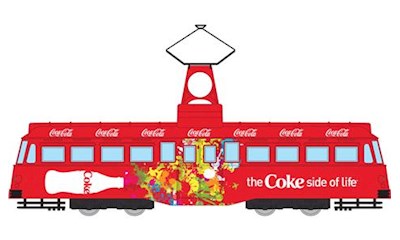Coca Cola Single Decker Tram- Coke Side of Life