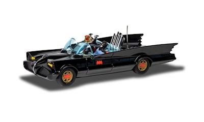 Batmobile with Batman and Robin