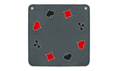 Jassteppich, Motiv: Französische Symbole, Grau