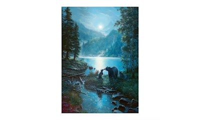 Bären im Mondschein