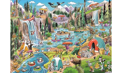 Verrückter Wasserfall