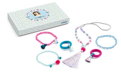 Schmuckset Pompons und Schmetterlinge