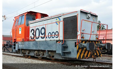 RENFE Dieselrangierlokomotive 309 rot-grau Ep.V