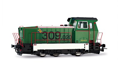 ADIF Diesel-Rangierlokomotive 309 grün/weiss Ep. VI DC