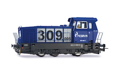FESAVA Diesel-Rangierlokomotive 309 blau/grau Ep. VI DCC