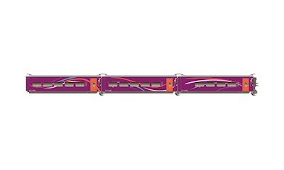 RENFE 3-teiliges Ergänzungsset Hochgeschwindigkeitszug AVLO Nr. 1/3 violett