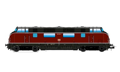 DB Diesellok V 220 060 ozeanblau/beige 1980 Ep IV DC/AC