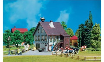 Haus mit Storchennest