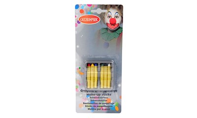 6 Schminkstifte 1.6g rot/gelb/blau/grün/schwarz/weiss