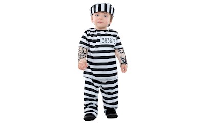 Baby Gefangener mit Mütze T-Shirt, Tattoos und Hose Alter 1-2 Jahre