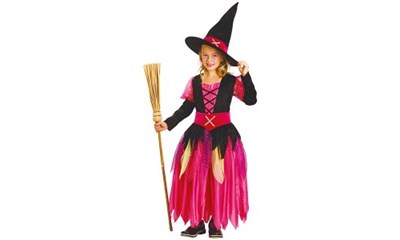 Hexenkleid Pink 5-6 Jahre S 110-120 cm