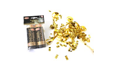 2 Party Kanone Gold 11cm mit Sprungfederfunktion