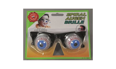 Schockbrille Brille mit Spiralaugen