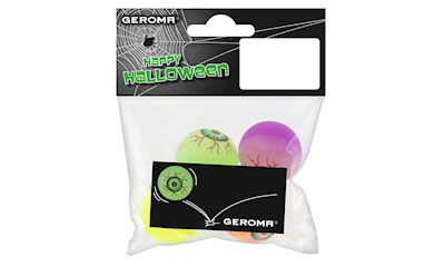 Halloween Gummibälle Auge 4Stk./Btl 3cm