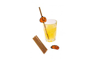 Trinkhalme Halloween Kürbis 5St