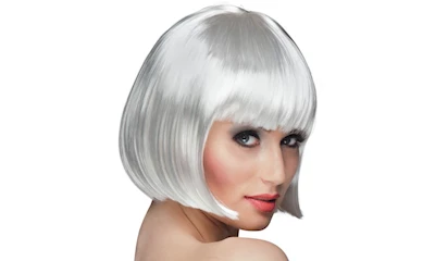 Perücke Cabaret  weiss