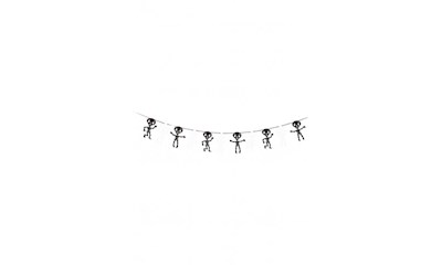 Girlande Skelette 150cm 150cm