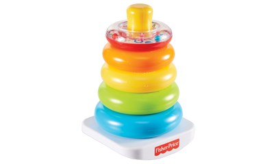 Farbring Pyramide Stapelspiel, 5 farbige Ringe Kunststoff, ab 6 Monaten
