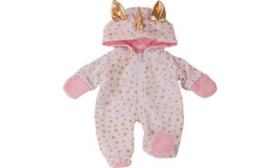 Anzug Einhorn, 30-33cm, weiss mit rosa