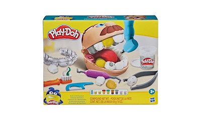 Play-Doh Zahnarzt Dr.Wackel- zahn, 8 Dosen Knete, 10 Zubehörteile