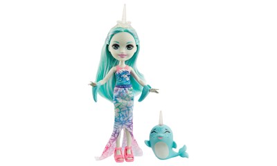 Enchantimals Naddie Narwhal & Sword, Puppe 15 cm, Tierfreund, ab 4 Jahren