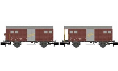 2 ged. SBB Güterwagen K3 braun Ep.IV