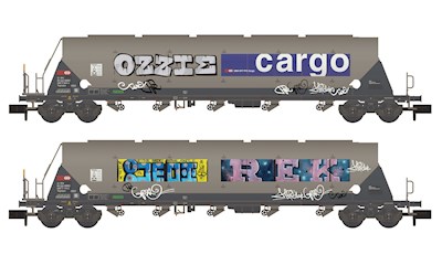 SBB-C 2 Silowagen Taggnpps gealtert und mit Graffiti Ep. VI