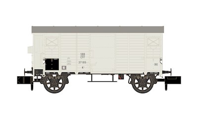 SBB gedeckter Güterwagen weiss Ep. III