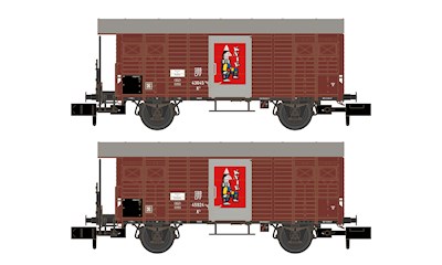 SBB 2 gedeckte Güterwagen K3 Zirkus Knie