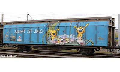 SBB Schiebewandwagen Hbbillns Graffiti Zukunft ist Luxus Ep. V