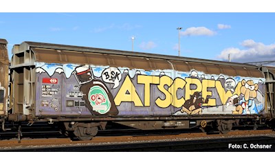 SBB Schiebewandwagen Hbbillns Graffiti Atscrew Ep. V