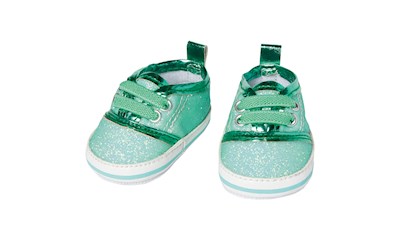 Glitzer-Sneakers mint 38-45 Gr. 38-45 cm, 1 Paar, Fersenschlaufe, ab 3 Jahren