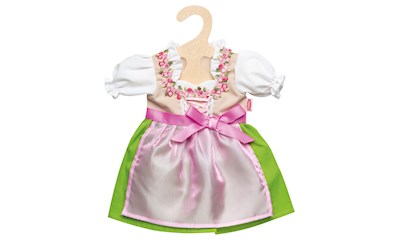 Dirndl Heidi Gr. 35-45 cm abnehmbare Schürze, Rüschen- ärmchen, ab 3 Jahren