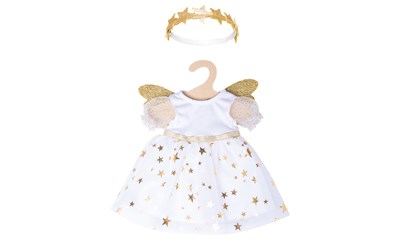 Kleid Schutzengel Gr. 35-45 cm, mit Sternen-Haarband, Tüllrock, ab 3 Jahren