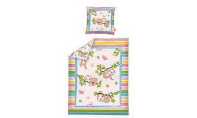 Bettdecke Faultier Flauschi 44x34 cm, Kissen 16x16 cm, ab 3+