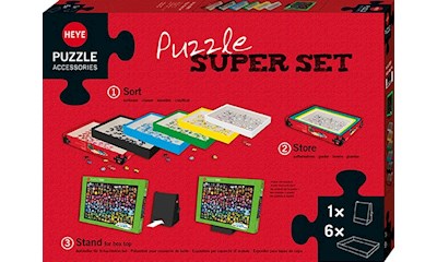 Puzzle Super Set mit 6 Sortierboxen und Aufsteller