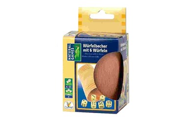 Spiel Zubehör Würfelbecher inkl. 6 Würfel