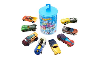 Color Reveal 2 Fahrzeuge, 1:64, Die-Cast, Farbwechsel, ab 3 Jahren