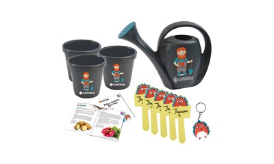 Gardena Pflanz-Set inkl. Schilder, Giesskanne Schlüsselanhänger und Broschüre