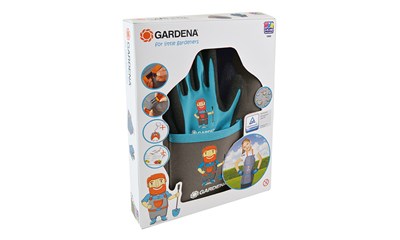 Gardena Garten-Set Schürze ca. 45x45cm, Handschuhe Gr. 3 Schlüsselanhänger und B