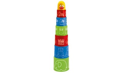 Stapelbecher-Set 7tlg. 41cm lustige Motive