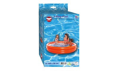 Pool 3-Ring Uni 200x39cm unaufgeblasen ca. 183x52cm