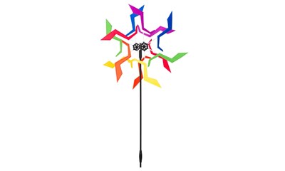 Windrad Design Crazy Rainbow ø 44 cm, Länge 122 cm, wetterfest u. lichtbeständig